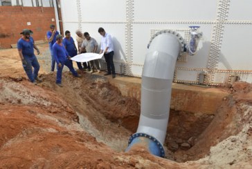Interligação de adutora ao reservatório da Morada do Sol é feita