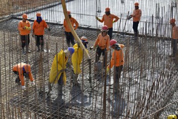 Terceiro módulo da ETA II recebe concretagem da laje de fundo