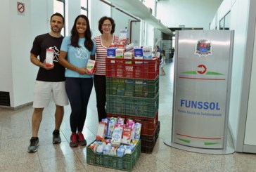Funssol recebe doação de 230 litros de leite longa vida