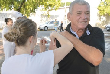 Cidade vacina mais de  60% do público-alvo