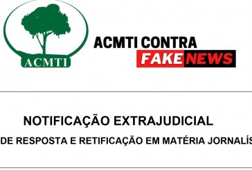A ASSOCIAÇÃO COLINAS DO MOSTEIRO, TERRAS DE ITAICI E RECANTO DOS PÁSSAROS NOTIFICA EXTRAJUDICIALMENTE, O JORNAL MAIS EXPRESSÃO, A TV SOL E O APRESENTOR RUBINHO QUEIROZ POR NOTÍCIA ERRADA.