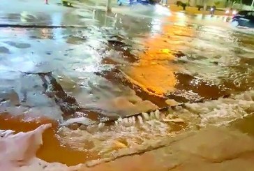 Melhor cidade da RMC sofre com rompimento na tubulação de água