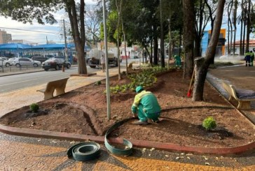 Secretaria de Serviços Urbanos e Meio Ambiente realiza a revitalização da Praça Rui Barbosa
