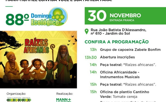 Domingo acontece a 88ª Edição do Domingo Ecológico